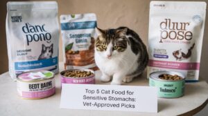 Top-5-Cat-Foods-for-Sensitive-Stomachs: Vet-Approved-Picks